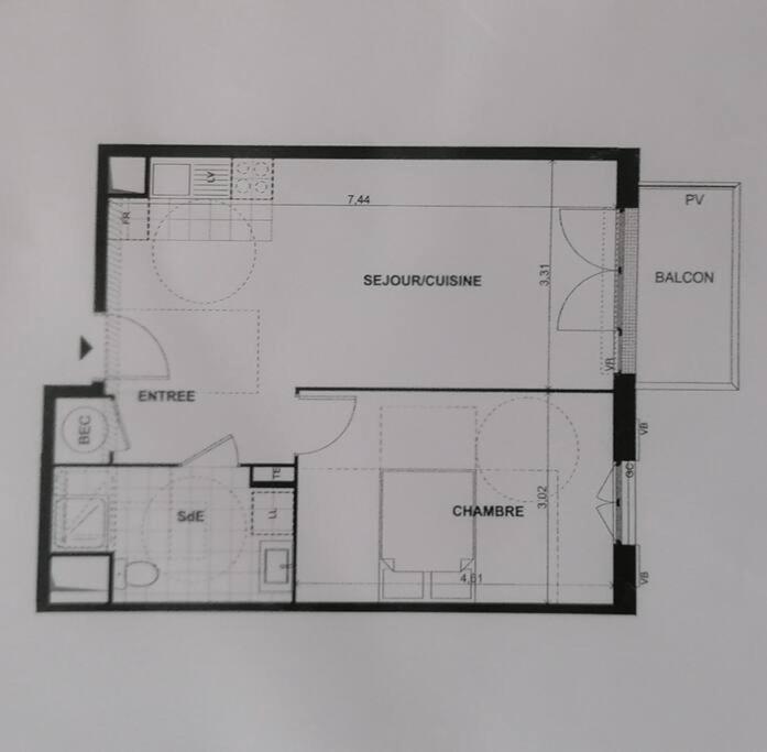 Bright Flat Near Disneyland With Private Parking Chalifert